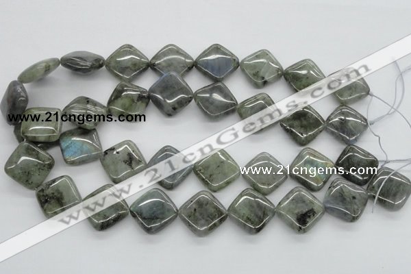 CLB120 15.5 inches 20*20mm diamond labradorite gemstone beads wholesale