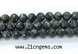 CLB1214 15.5 inches 12mm faceted round black labradorite gemstone beads