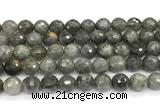 CLB1252 15 inches 12mm faceted round labradorite beads wholesale