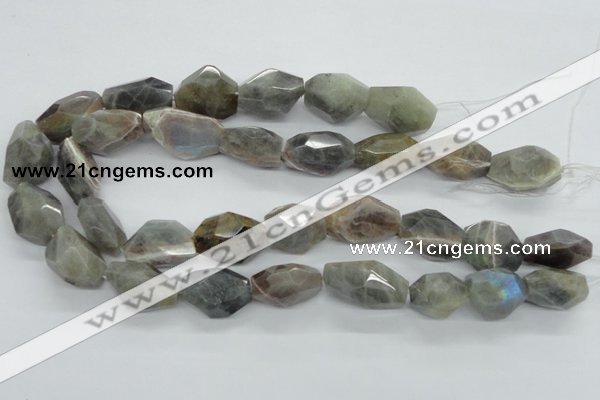 CLB128 15.5 inches labradorite nuggets faceted gemstone beads wholesale