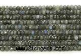CLB1281 15.5 inches 4*6mm faceted rondelle labradorite beads
