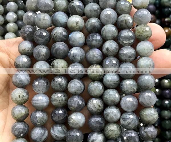 CLB1310 15 inches 10mm faceted round labradorite beads wholesale