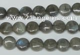 CLB148 15.5 inches 8mm flat round labradorite gemstone beads