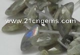 CLB15 16 inches 10*18mm faceted marquise labradorite gemstone beads