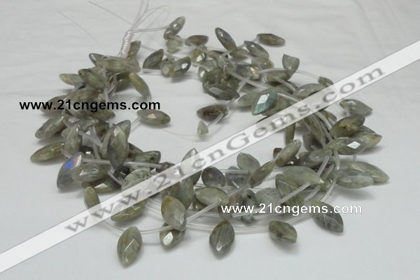 CLB15 16 inches 10*18mm faceted marquise labradorite gemstone beads