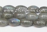 CLB150 15.5 inches 8*12mm rice labradorite gemstone beads