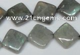 CLB155 15.5 inches 14*14mm diamond labradorite gemstone beads