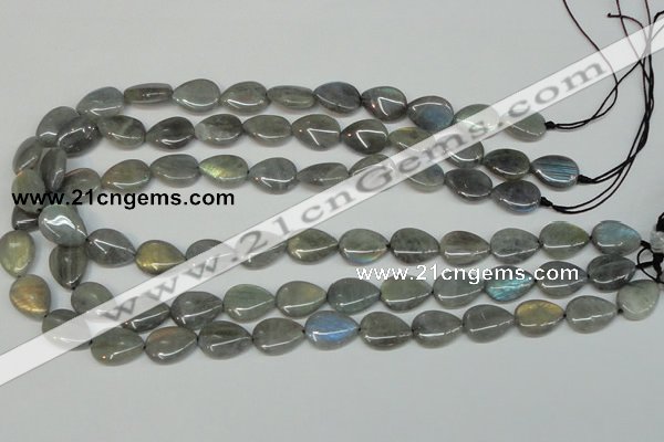 CLB157 15.5 inches 10*14mm flat teardrop labradorite gemstone beads