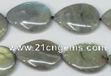 CLB159 15.5 inches 15*20mm flat teardrop labradorite gemstone beads