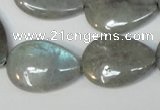 CLB160 15.5 inches 18*25mm flat teardrop labradorite gemstone beads