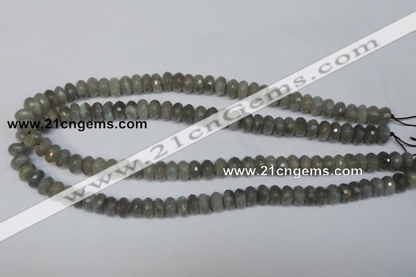 CLB180 15.5 inches 6*10mm faceted rondelle labradorite beads