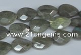 CLB184 15.5 inches 10*14mm faceted flat teardrop labradorite beads