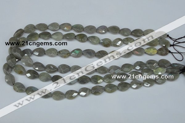 CLB184 15.5 inches 10*14mm faceted flat teardrop labradorite beads