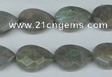 CLB185 15.5 inches 13*18mm faceted flat teardrop labradorite beads