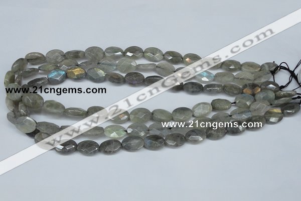 CLB187 15.5 inches 10*14mm faceted oval labradorite beads