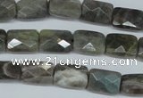 CLB195 15.5 inches 8*12mm faceted rectangle labradorite beads