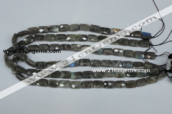 CLB195 15.5 inches 8*12mm faceted rectangle labradorite beads