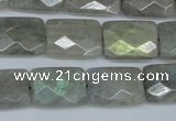 CLB197 15.5 inches 13*18mm faceted rectangle labradorite beads