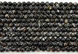 CLB2001 15 inches 6mm round black lepidolite gemstone beads