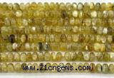 CLB2016 15 inches 5*8mm rondelle yellow lepidolite gemstone beads