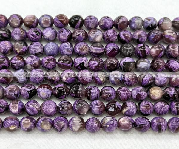 CLB2021 15 inches 8mm round purple lepidolite gemstone beads