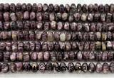 CLB2031 15 inches 6*10mm rondelle natural lepidolite gemstone beads