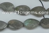 CLB209 15.5 inches 12*16mm faceted flat teardrop labradorite beads