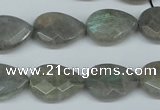 CLB210 15.5 inches 15*20mm faceted flat teardrop labradorite beads