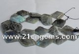 CLB216 15.5 inches 25*35mm - 35*45mm faceted freeform labradorite beads