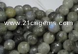 CLB22 15.5 inches 8mm faceted round labradorite gemstone beads