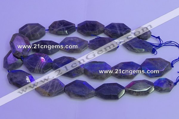 CLB228 15.5 inches 20*30mm - 25*35mm freeform labradorite beads