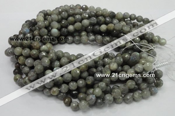 CLB23 15.5 inches 10mm faceted round labradorite gemstone beads