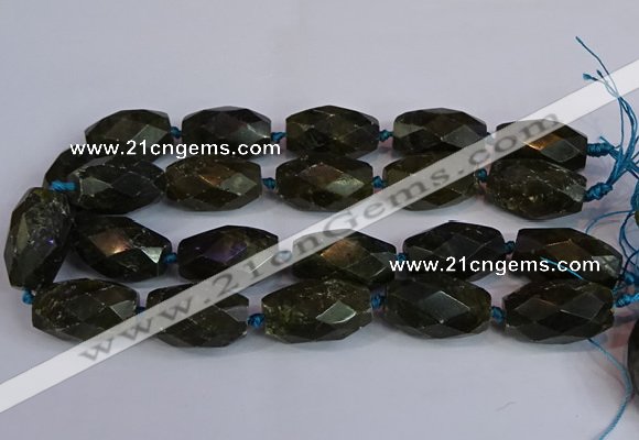 CLB235 15.5 inches 18*30mm - 20*30mm faceted rice labradorite beads