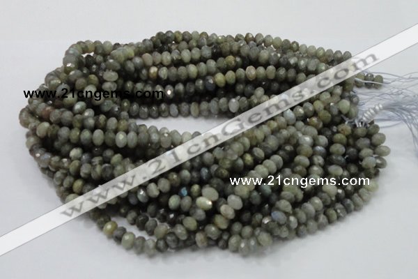 CLB29 15.5 inches 5*8mm faceted rondelle labradorite gemstone beads