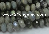 CLB30 15.5 inches 6*10mm faceted rondelle labradorite gemstone beads