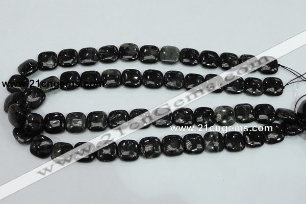 CLB307 15.5 inches 14*14mm square black labradorite gemstone beads