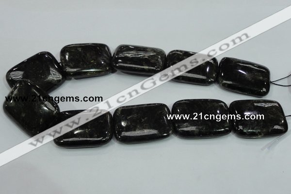 CLB311 15.5 inches 30*40mm rectangle black labradorite gemstone beads