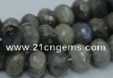 CLB32 15.5 inches 10*14mm faceted rondelle labradorite gemstone beads