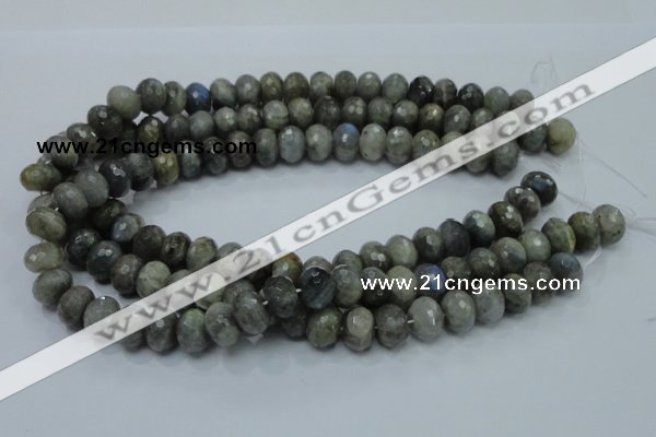 CLB32 15.5 inches 10*14mm faceted rondelle labradorite gemstone beads