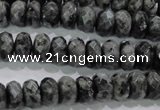 CLB321 15.5 inches 5*10mm faceted rondelle black labradorite beads