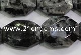 CLB325 15.5 inches 20*25mm octagonal black labradorite beads