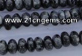 CLB328 15.5 inches 5*10mm rondelle black labradorite beads