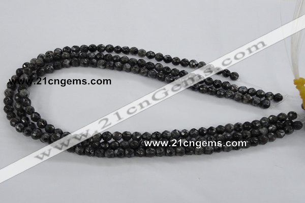 CLB360 15.5 inches 6mm faceted round black labradorite beads wholesale