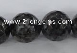 CLB367 15.5 inches 20mm faceted round black labradorite beads wholesale