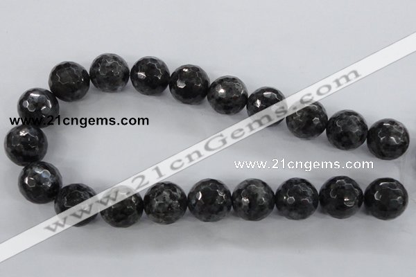 CLB367 15.5 inches 20mm faceted round black labradorite beads wholesale