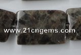 CLB426 15.5 inches 20*30mm faceted rectangle grey labradorite beads