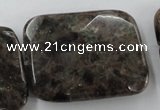 CLB428 15.5 inches 30*40mm faceted rectangle grey labradorite beads