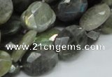 CLB43 15.5 inches 14*18mm faceted oval labradorite gemstone beads