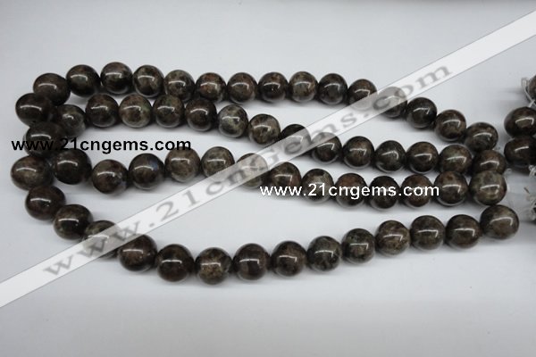 CLB435 15.5 inches 14mm round grey labradorite beads wholesale