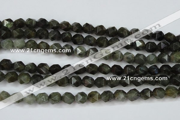 CLB453 15 inches 10mm faceted nuggets labradorite gemstone beads